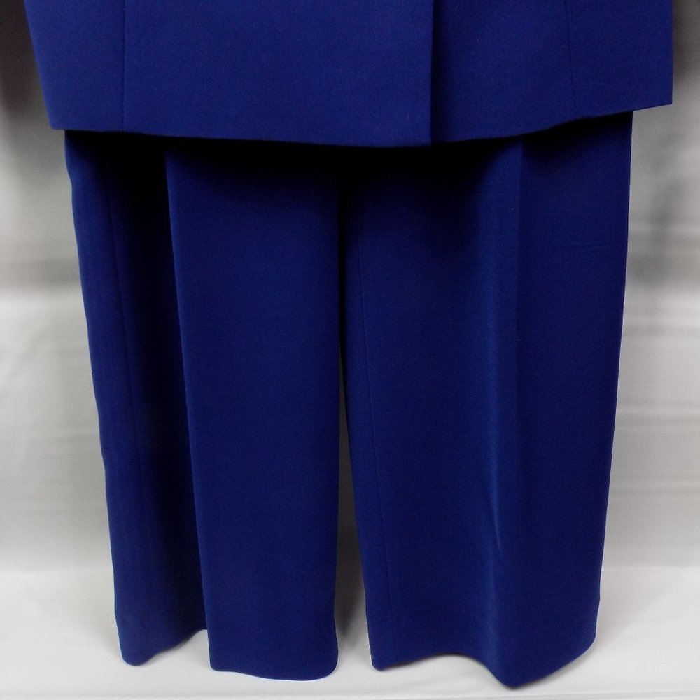 Le Suit 2-Piece Blue Pant Suit Blazer & Pants Set Size 18 NEW WITH TAGS - Picture 3 of 14